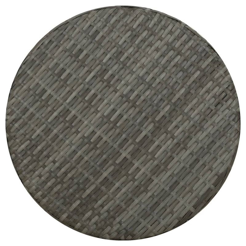 vidaXL Tea Table Grey 45 cm Poly Rattan
