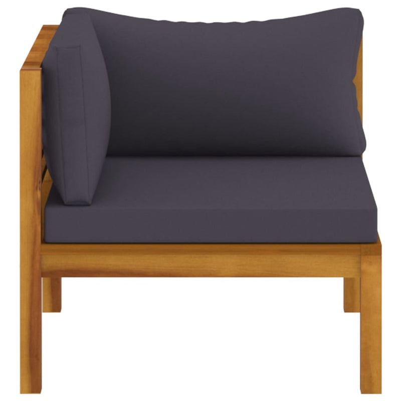 vidaXL 3-Seater Garden Sofa with Cushion Solid Acacia Wood