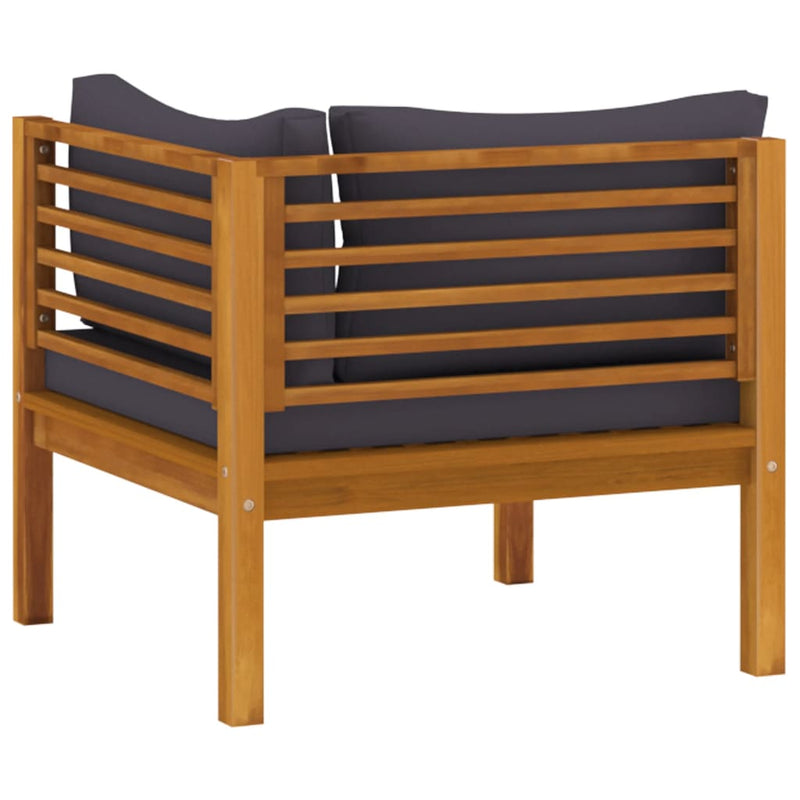 vidaXL 3-Seater Garden Sofa with Cushion Solid Acacia Wood