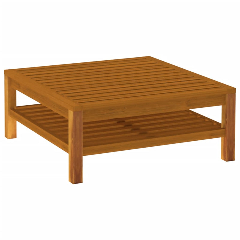 vidaXL 4 Piece Garden Lounge Set with Cream Cushion Solid Acacia Wood