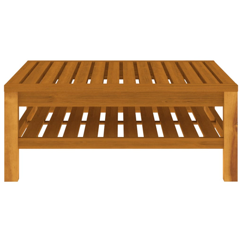 vidaXL 4 Piece Garden Lounge Set with Cream Cushion Solid Acacia Wood