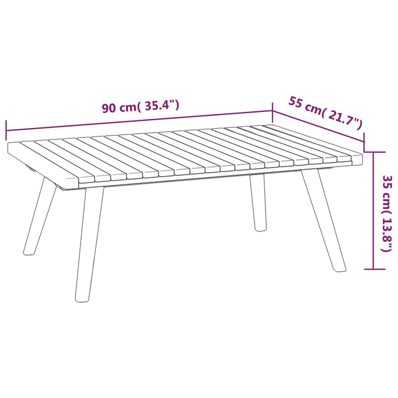 vidaXL 5 Piece Garden Lounge Set with Cushions Solid Wood Acacia