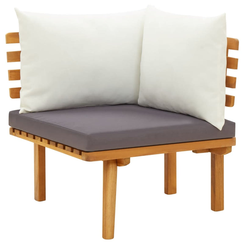vidaXL 4 Piece Garden Lounge Set with Cushions Solid Wood Acacia