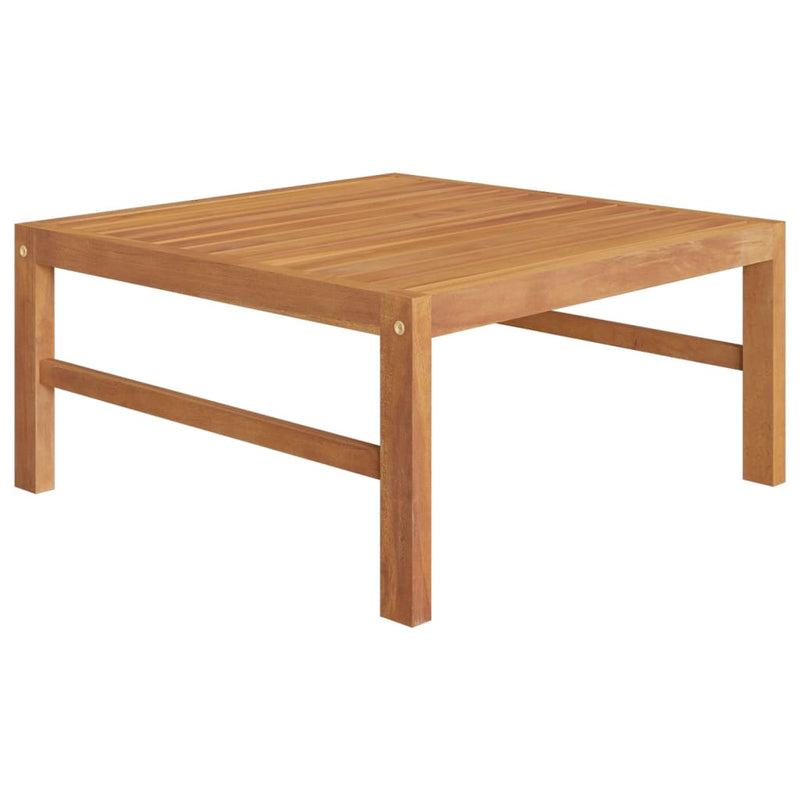 vidaXL 4 Piece Garden Lounge Set with Cream Cushions Solid Teak Wood
