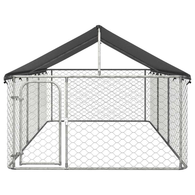 vidaXL Outdoor Dog Kennel with Roof 400x200x150 cm