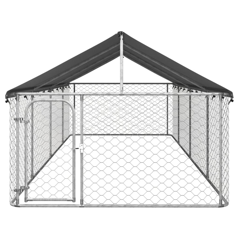 vidaXL Outdoor Dog Kennel with Roof 600x200x150 cm