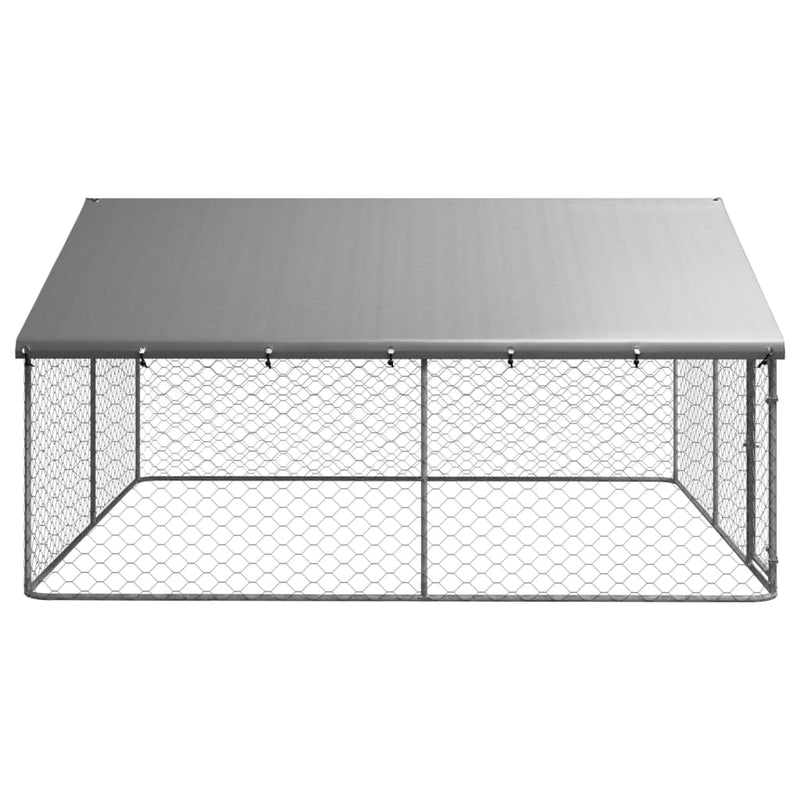 vidaXL Outdoor Dog Kennel with Roof 300x300x150 cm