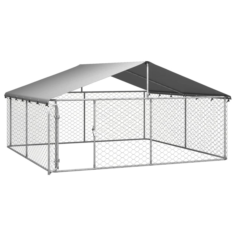 vidaXL Outdoor Dog Kennel with Roof 300x300x150 cm