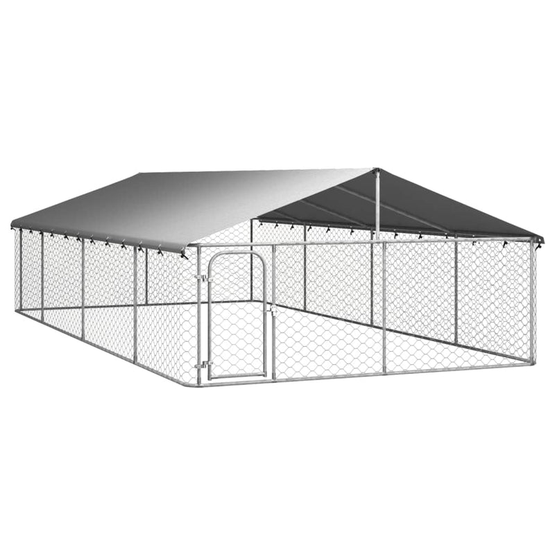 vidaXL Outdoor Dog Kennel with Roof 600x300x150 cm