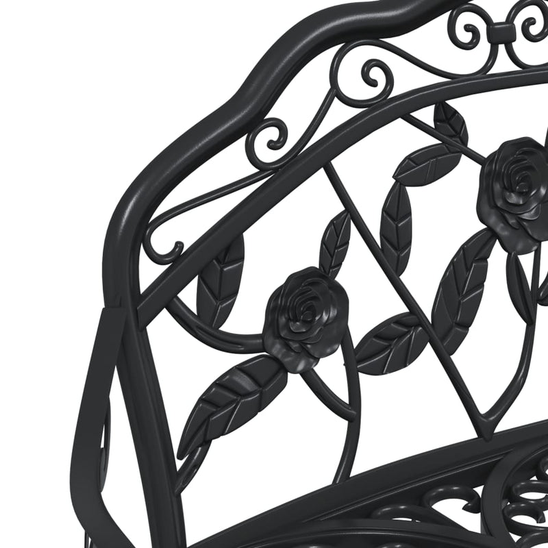 vidaXL Garden Bench 99 cm Cast Aluminium Black