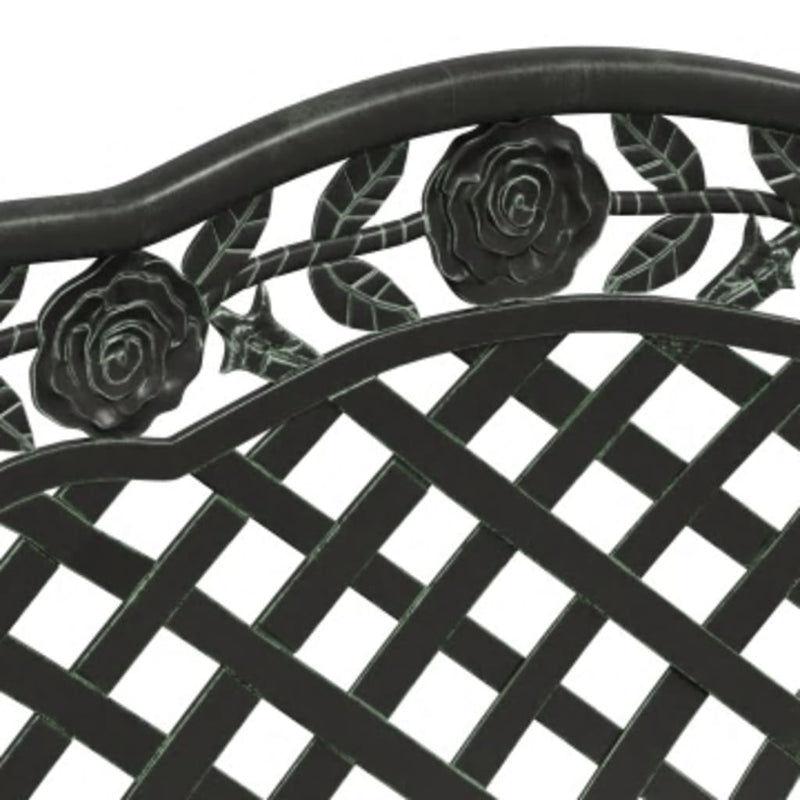 vidaXL Garden Bench 108 cm Cast Aluminium Green