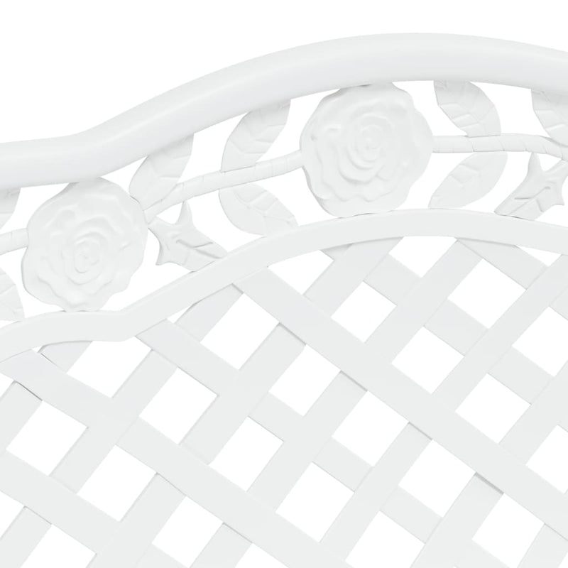 vidaXL Garden Bench 108 cm Cast Aluminium White