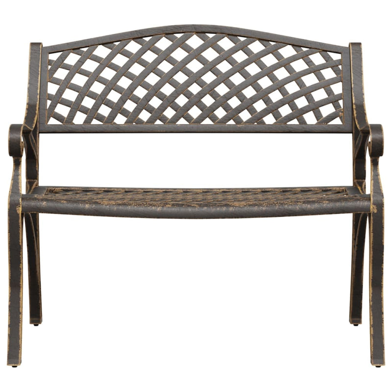 vidaXL Garden Bench 102 cm Cast Aluminium Bronze