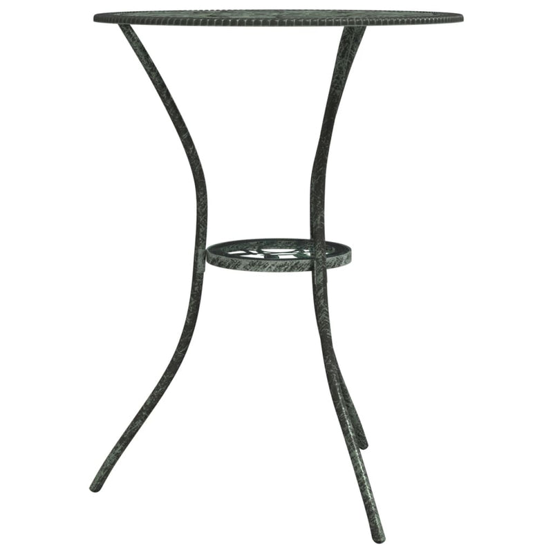 vidaXL 3 Piece Bistro Set Cast Aluminium Green