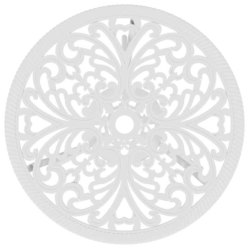 vidaXL 3 Piece Bistro Set Cast Aluminium White