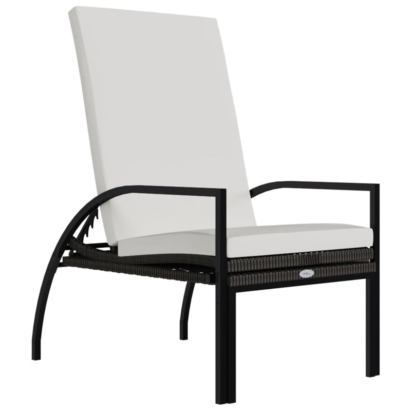 vidaXL Sun Loungers 2 pcs with Footrest PE Rattan Brown