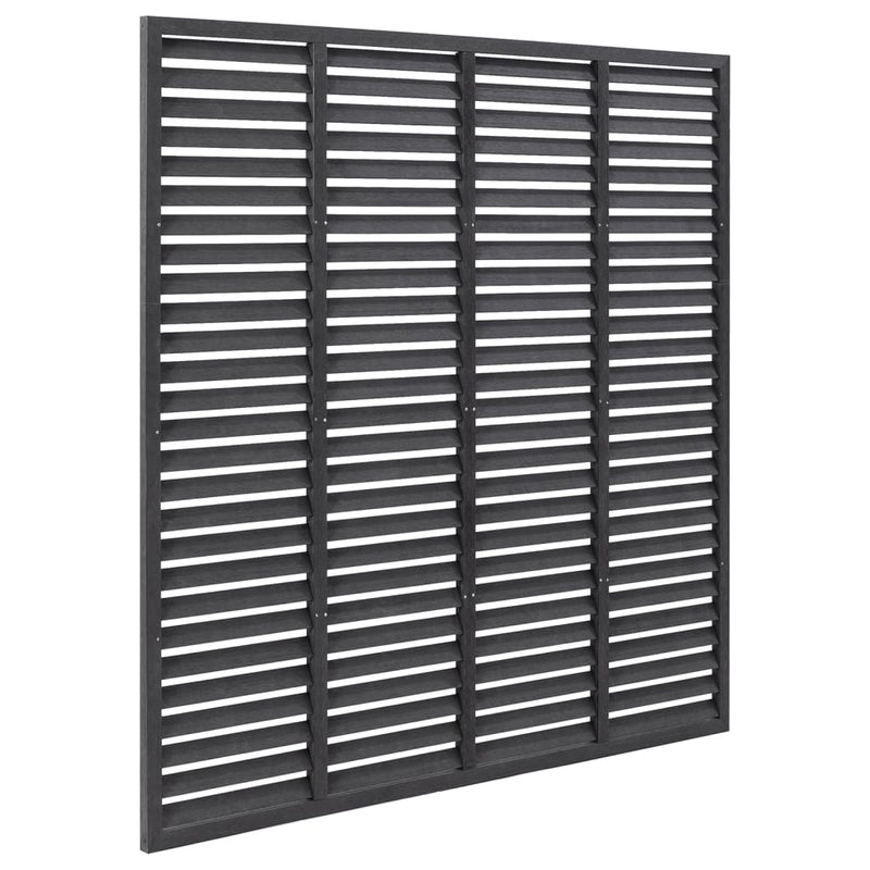 vidaXL Louver Fence WPC 180x180 cm Grey