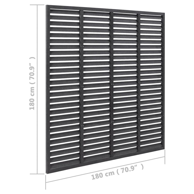 vidaXL Louver Fence WPC 180x180 cm Grey