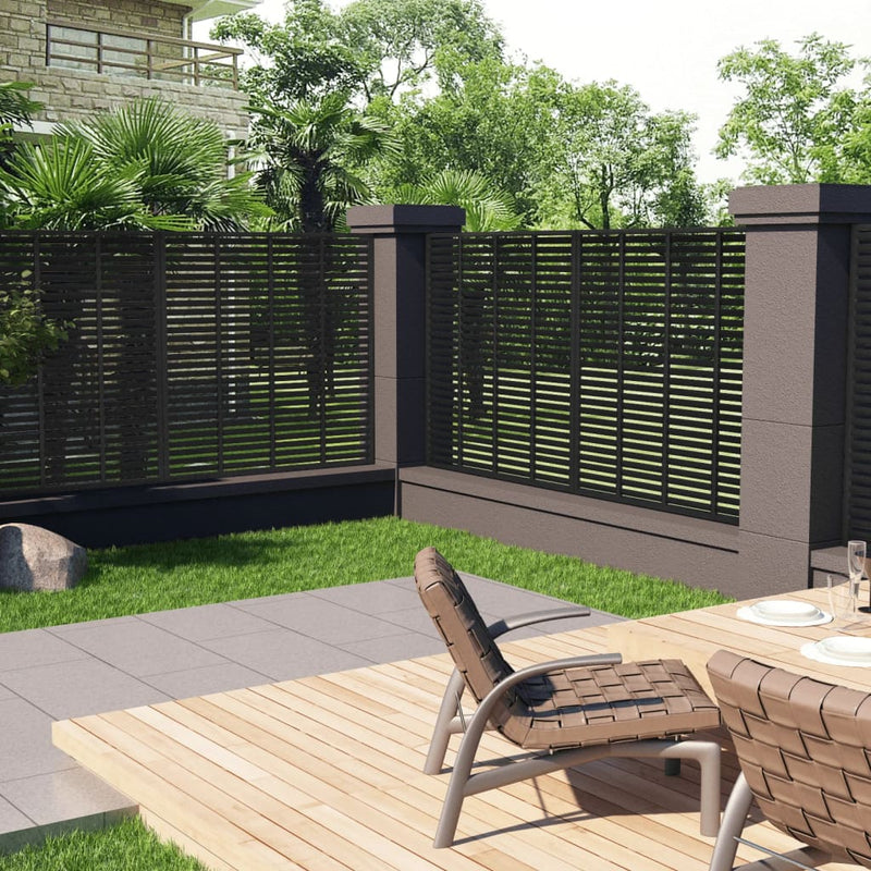 vidaXL Louver Fence WPC 180x180 cm Dark Grey