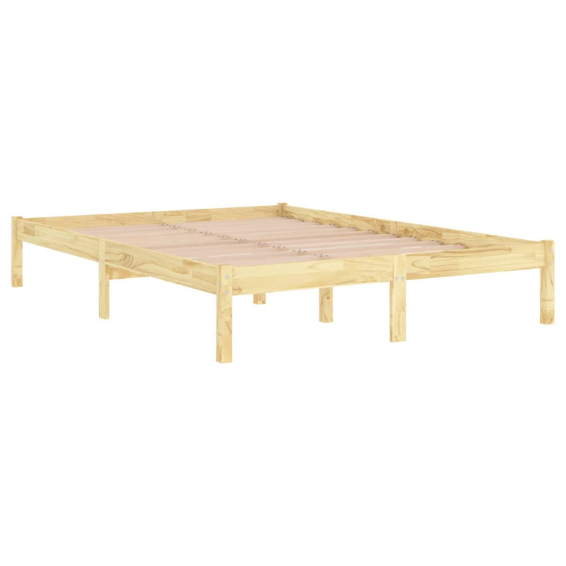 vidaXL Bed Frame without Mattress Solid Wood 135x190 cm