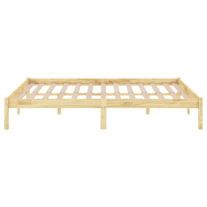 vidaXL Bed Frame without Mattress Solid Wood 135x190 cm