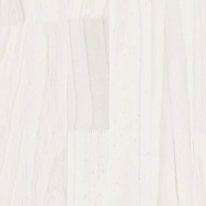 vidaXL Bed Frame without Mattress White Solid Wood 135x190 cm