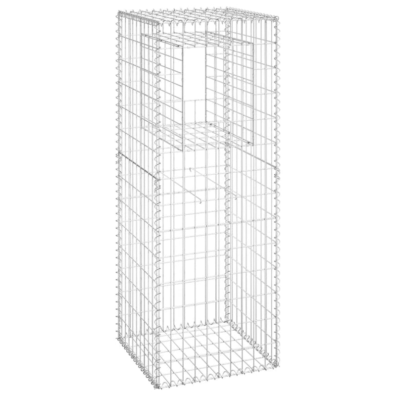 vidaXL Gabion Basket Posts 2 pcs 50x50x140 cm Iron