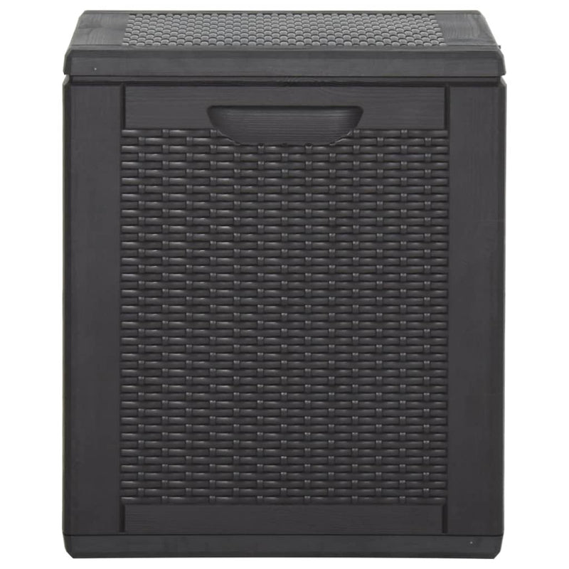 vidaXL Garden Storage Box 90L Black PP Rattan