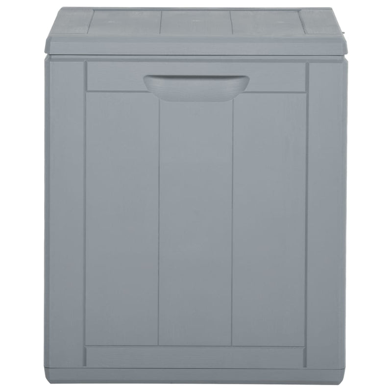 vidaXL Garden Storage Box 90L Grey PP Wood Look