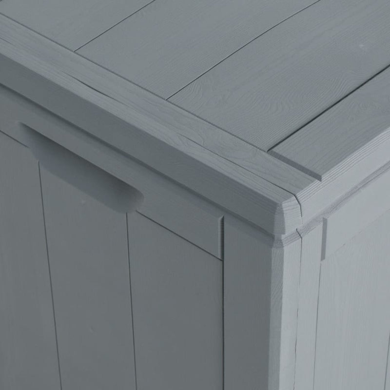 vidaXL Garden Storage Box 90L Grey PP Wood Look