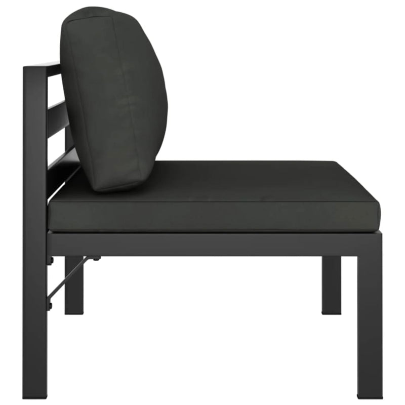 vidaXL 3 Piece Garden Sofa Set with Cushions Aluminium Anthracite