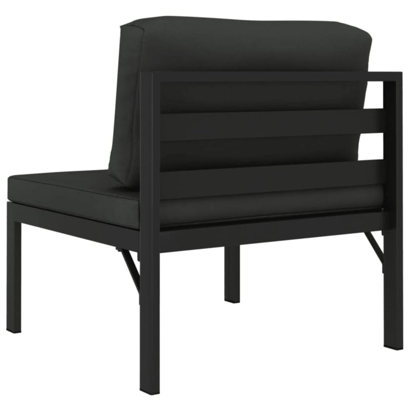 vidaXL 3 Piece Garden Sofa Set with Cushions Aluminium Anthracite