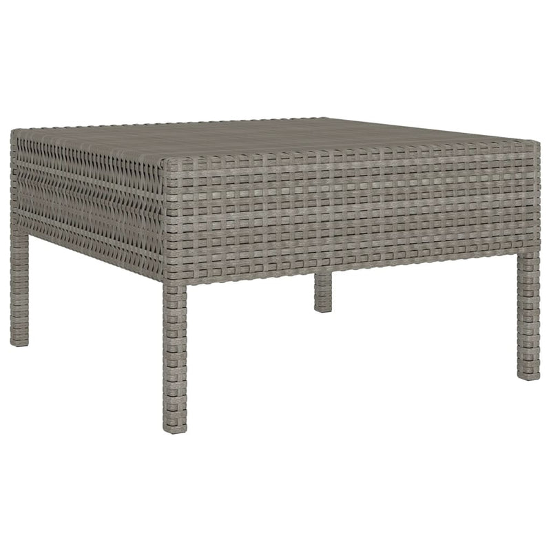 vidaXL 6 Piece Garden Lounge Set with Cushions Poly Rattan Grey