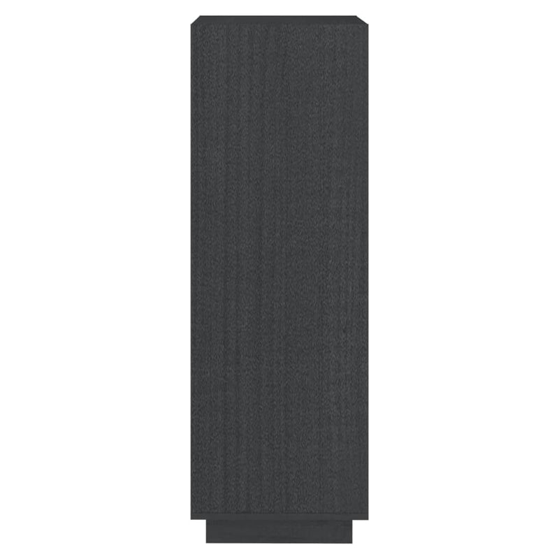 vidaXL Book Cabinet/Room Divider Grey 40x35x103 cm Solid Pinewood