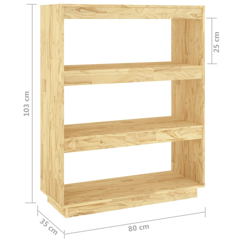 vidaXL Book Cabinet/Room Divider 80x35x103 cm Solid Pinewood