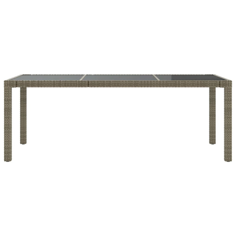vidaXL 7 Piece Outdoor Dining Set with Cushions Poly Rattan Grey