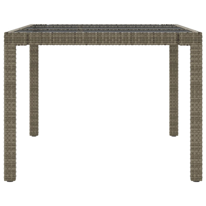 vidaXL 7 Piece Outdoor Dining Set with Cushions Poly Rattan Grey