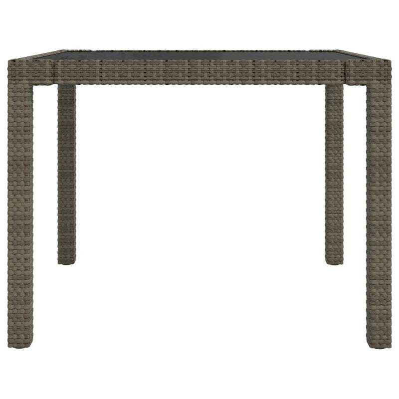 vidaXL 5 Piece Outdoor Dining Set with Cushions Poly Rattan Grey