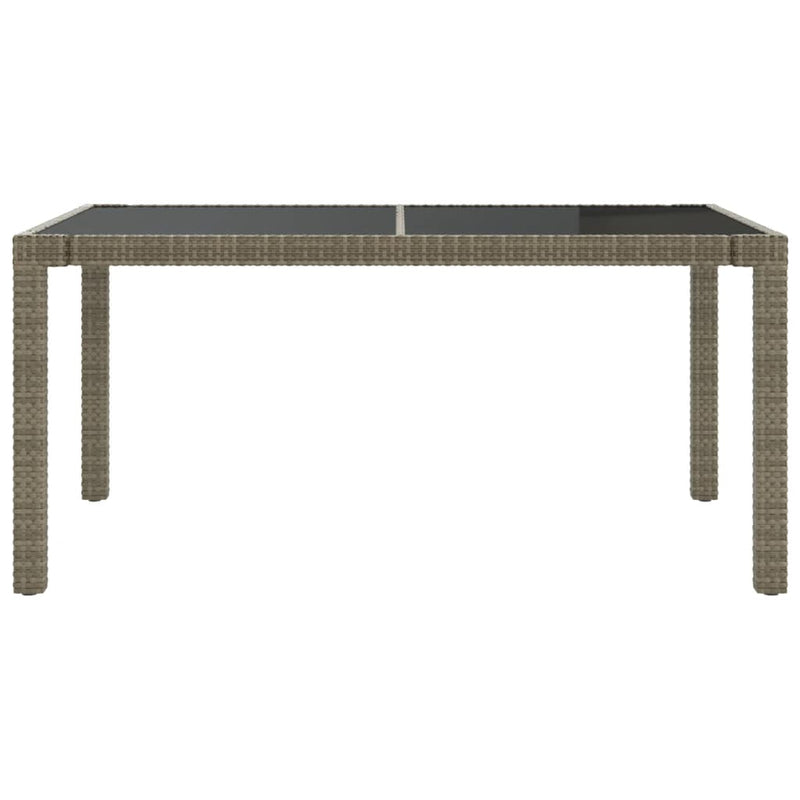 vidaXL 5 Piece Outdoor Dining Set with Cushions Poly Rattan Grey