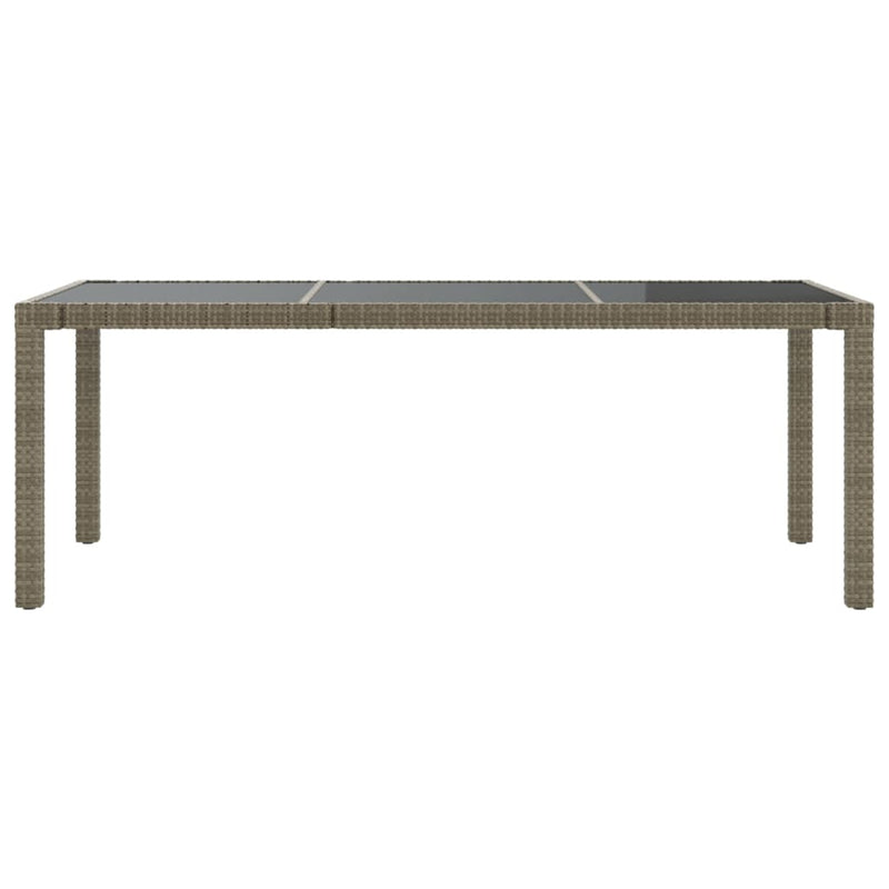 9 Piece Outdoor Dining Set with Cushions Poly Rattan Grey
