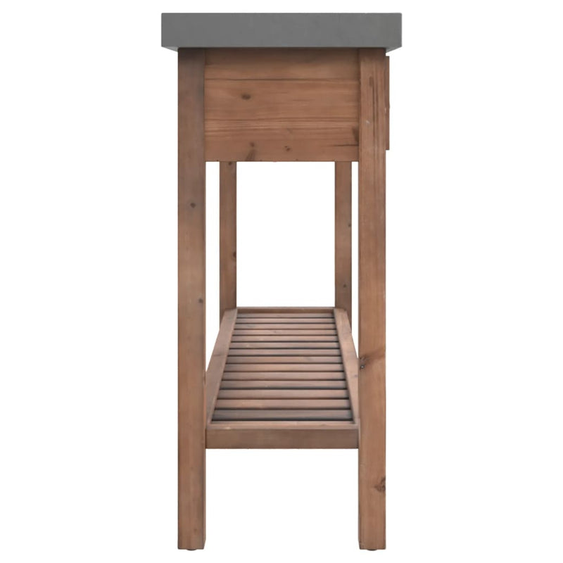 vidaXL Console Table 110x35x80 cm Solid Wood Fir