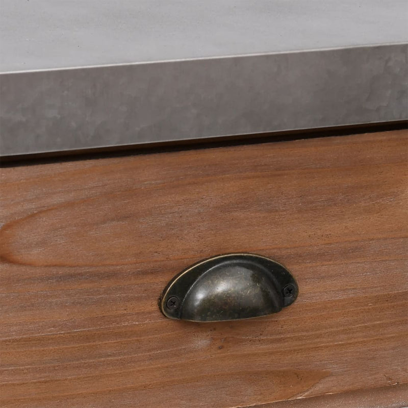 vidaXL Console Table 110x35x80 cm Solid Wood Fir