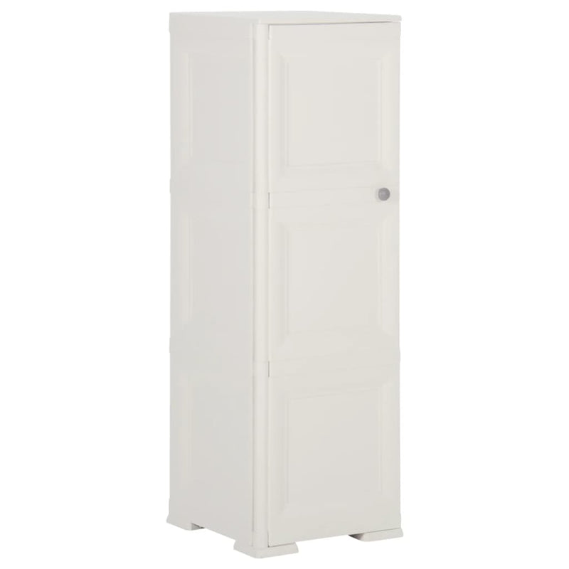 vidaXL Plastic Cabinet 40x43x125 cm Wood Design Angora White
