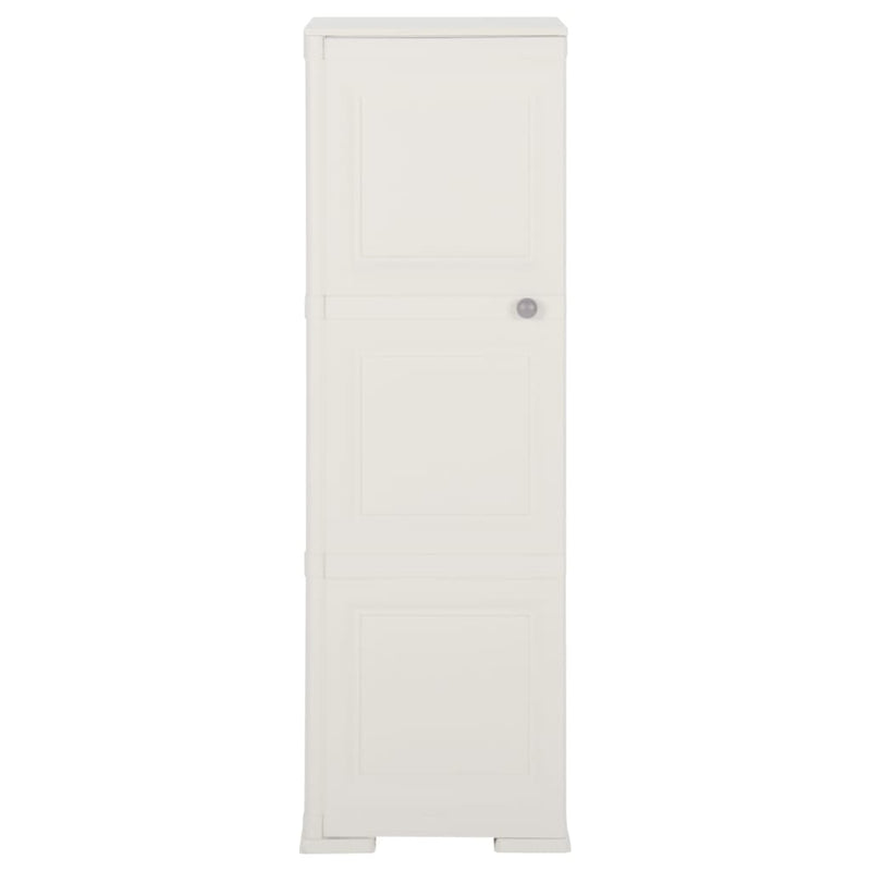 vidaXL Plastic Cabinet 40x43x125 cm Wood Design Angora White