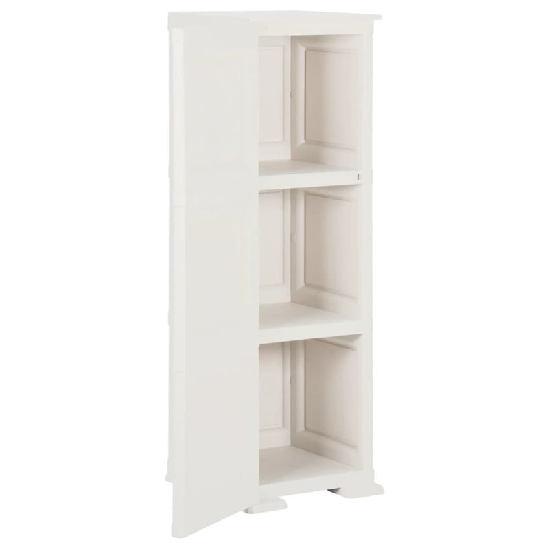 vidaXL Plastic Cabinet 40x43x125 cm Wood Design Angora White