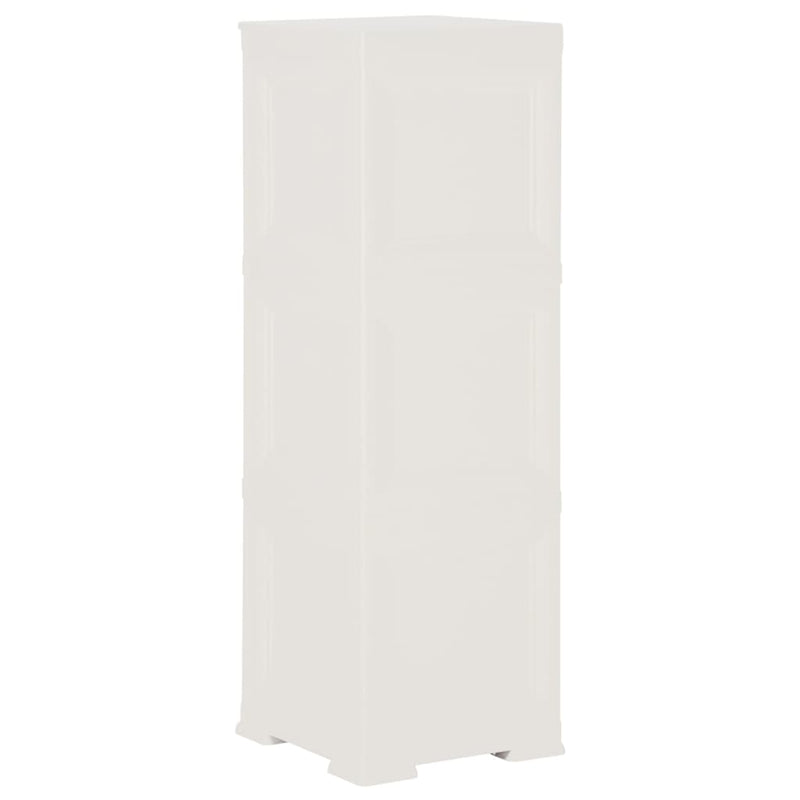 vidaXL Plastic Cabinet 40x43x125 cm Wood Design Angora White