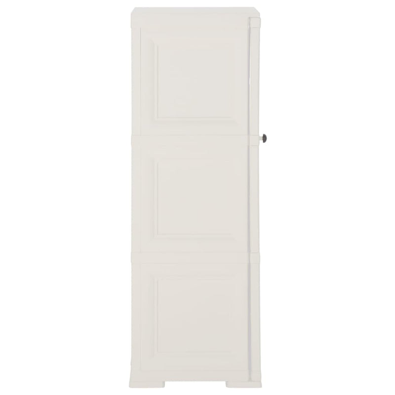 vidaXL Plastic Cabinet 40x43x125 cm Wood Design Angora White
