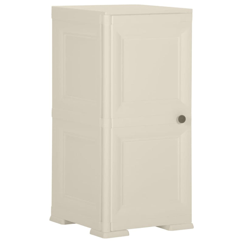 vidaXL Plastic Cabinet 40x43x85.5 cm Wood Design Vanilla Ice