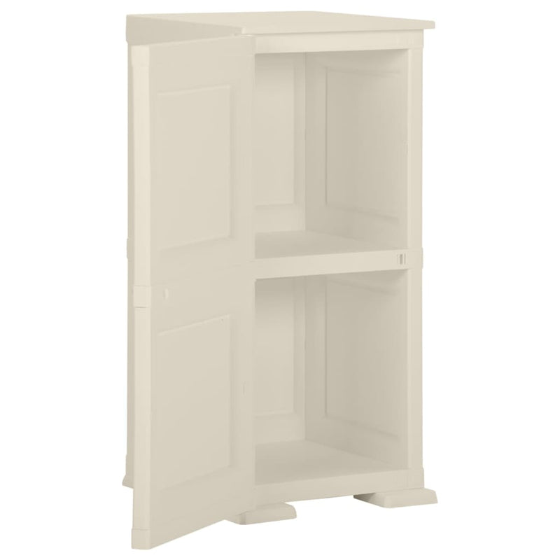 vidaXL Plastic Cabinet 40x43x85.5 cm Wood Design Vanilla Ice