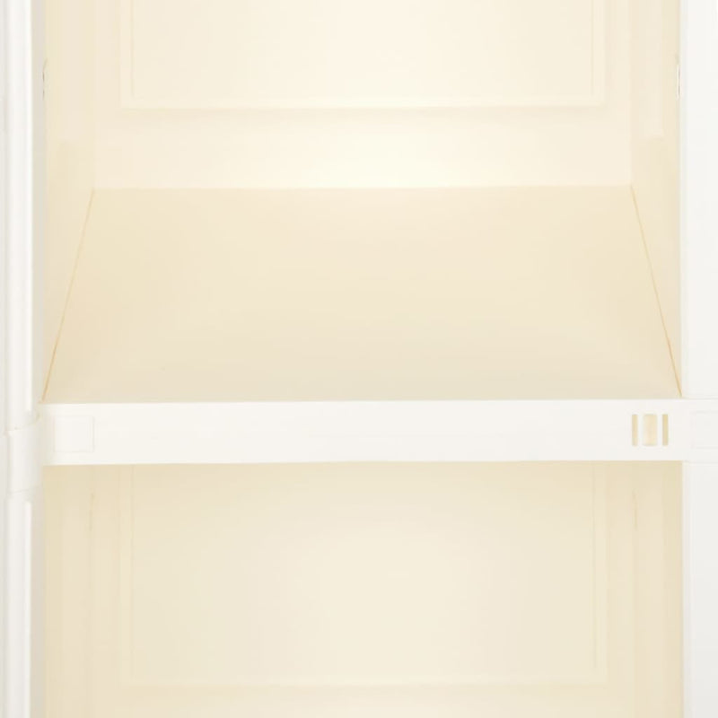 vidaXL Plastic Cabinet 40x43x85.5 cm Wood Design Angora White